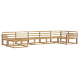 Outdoor Sofa Set 7 pcs White Solid Acacia Wood 3386758