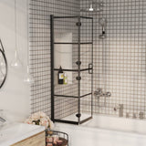 Folding Shower Enclosure ESG 80x140 cm Black 150743