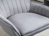 Office Chair, Swivel Desk Chair, Velvet-Feel Fabric Vanity Chair with Adjustable Height and Rolling T3398P344780