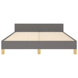 Bed Frame without Mattress Dark Grey 180x200cm Super King Fabric 349894