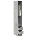 Wardrobe Concrete Grey 30x50x200 cm Engineered Wood 3307741