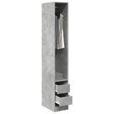 Wardrobe Concrete Grey 30x50x200 cm Engineered Wood 3307741