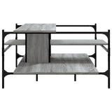 ZNTS Coffee Table Grey Sonoma 100x100x48.5 cm Engineered Wood 842314