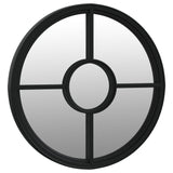Mirror Black 40x4 cm Iron Round for Indoor Use 3093528