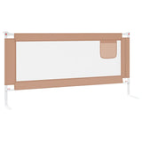 ZNTS Toddler Safety Bed Rail Taupe 190x25 cm Fabric 10223