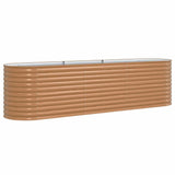 Garden Raised Bed Brown 320 x 80 x 81 cm Steel 42011326