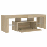 TV Cabinet with LED Lights Sonoma Oak 120x35x40 cm 804349