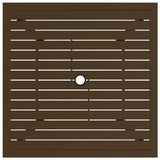 Garden Table Brown 81.5x81.5x72 cm Steel 312279