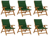 Reclining Garden Chairs 6 pcs Natural Solid Acacia Wood 3434475