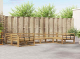 Outdoor Sofa Set 6 pcs White Solid Acacia Wood 3386943