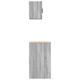 ZNTS Garage Cabinets 2 pcs Grey Sonoma Engineered Wood 3328265