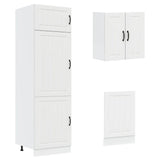 8 Piece Kitchen Cabinet Set Lucca White Engineered Wood 3314801