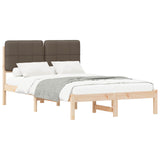 Bed Frame with Upholstered Headboard Taupe 120 x 200 cm 877982