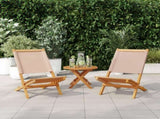 Garden Chairs 2 pcs Taupe Solid Wood Acacia and Fabric 367692