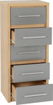 ZNTS Seville 5 Drawer Narrow Chest 100-102-085