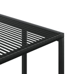 9 Piece Garden Dining Set Black Poly Rattan 3295053