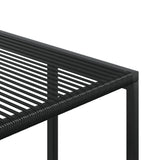 9 Piece Garden Dining Set Black Poly Rattan 3295053