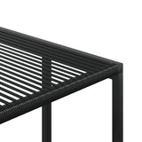 11 Piece Garden Dining Set Black Poly Rattan 3295054