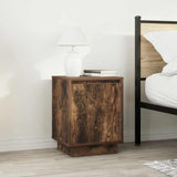 Bedside Cabinets with LED Lights 2 pcs Smoked Oak 38x34x50 cm 861274