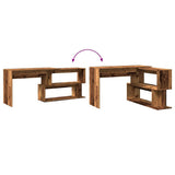 Corner Desk Old Wood 200.5x50x76 cm Engineered Wood 855956
