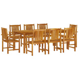 ZNTS 9 Piece Garden Dining Set Solid Wood Acacia 3098681