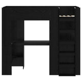 Loft Bed Frame with Desk Black Oak 80 x 200 cm Engineered Wood 3410444