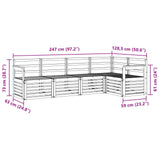Outdoor Sofa Set 5 pcs White 247 x 128.5 x 73 cm 3391819