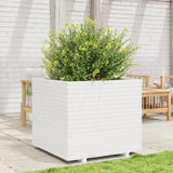 Garden Planter White 80x80x72 cm Solid Wood Pine 3282625