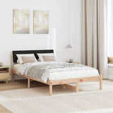 Bed frame Brown and black 120 x 200 cm Solid pine wood 878681