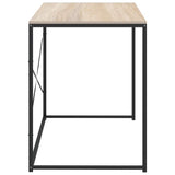 Computer Desk Black and Oak 110x60x70 cm Engineered Wood 30211