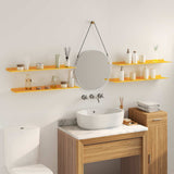 Floating Shelf 4 pcs Mustard Yellow 80 x 18 x 2.5 cm Steel 8004039
