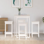 5 Piece Bar Set White Solid Wood Pine 3124738