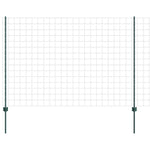 Fence with Posts Green 1.5 x 10 m Steel 3336002