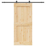 Sliding Door NARVIK Natural and Black 3445322