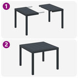 Garden Dining Set 5 pcs Anthracite Polypropylene 3378536