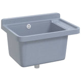 Sink Washbasin for Wall Mounting Grey 50x35x24 cm Resin 4002797