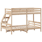 ZNTS Bunk Bed without Mattress 80x200/140x200 cm Solid Wood 3207181