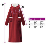 Blanket Hoodie Bordeaux Red L Fleece and Flannel 42017212