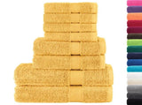 8 Piece Premium Towel Set SOLUND Gold 600 gsm 137542