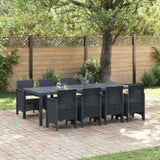 Garden Dining Set 9 pcs Anthracite Polypropylene 3378736