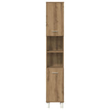 4 Piece Bathroom Furniture Set Artisan Oak Engineered Wood 3328558
