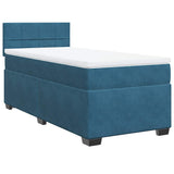 Box Spring Bed with Mattress Dark Blue 80x200 cm Velvet 3286166