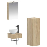 Bathroom Cabinet Set 4 pcs Sonoma Oak 40 x 10.5 x 60.5 cm 3407361