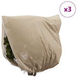 Frost Protection Plant Fleece Covers 3 pcs Beige 2.5 x 3.14 m 42021071