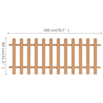 Picket Fence WPC 200x80 cm 42823