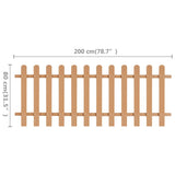 Picket Fence WPC 200x80 cm 42823