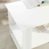 Coffee Table White 72 x 50 x 50 cm Engineered Wood 8000188