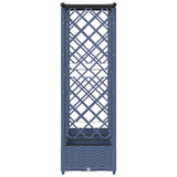 Raised Bed with Trellis and Roof Grey 203 x 40 x 123 cm PP 42032565