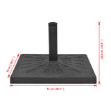 Parasol Base Resin Square Black 19 kg 43659