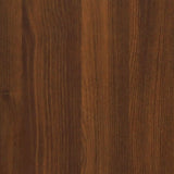Shoe Cabinet with Mirror 3-Layer Brown Oak 63x17x102.5 cm 342640